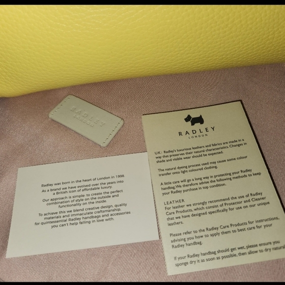 Exclusive RADLEY LONDON handbag leather yellow classy stylish business bag - Picture 11 of 11